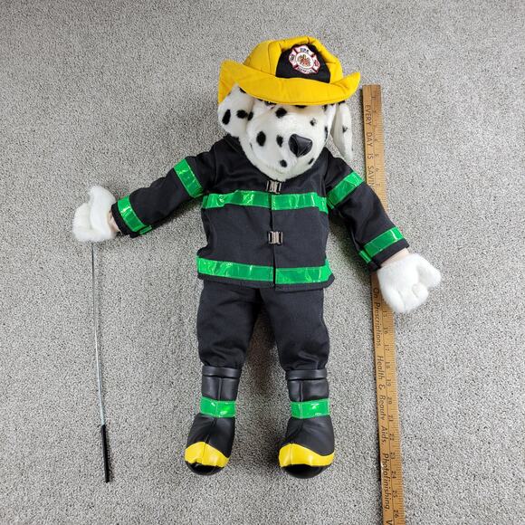 Silly Puppets Fireman Dog Puppet 23" Dalmatian Animal Plush 2008 Rod - Picture 8 of 16